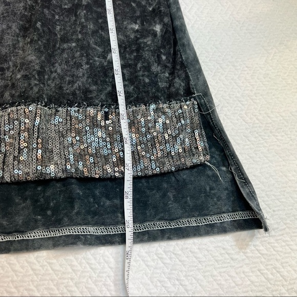 𝅺papa Vancouver Grey Tunic Top T-Shirt Sequin Hems Size S - Picture 8 of 11